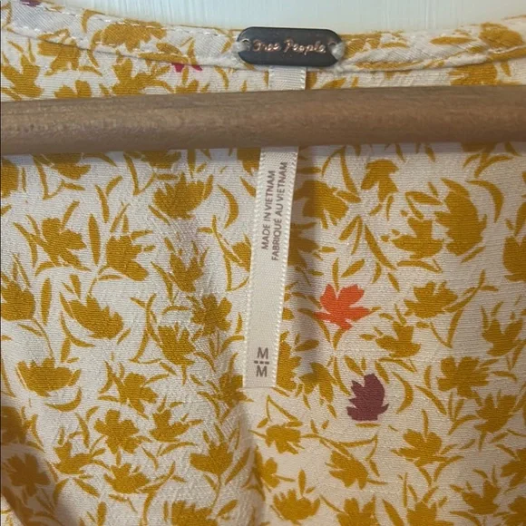 Free People Orange Tan V-Neck Sundress - Picture 2 of 5